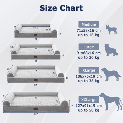 Dog Beds Large Washable, Orthopedic Extra Large Medium Dog Bed