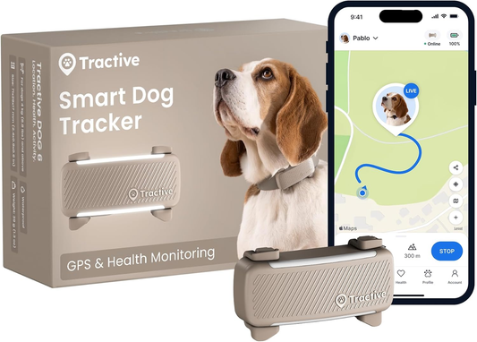 Smart Dog Tracker | 2025 Edition | Real-Time GPS Tracking | Escape & Health Alerts | Vitals Monitoring | Market Leader (Brown)
