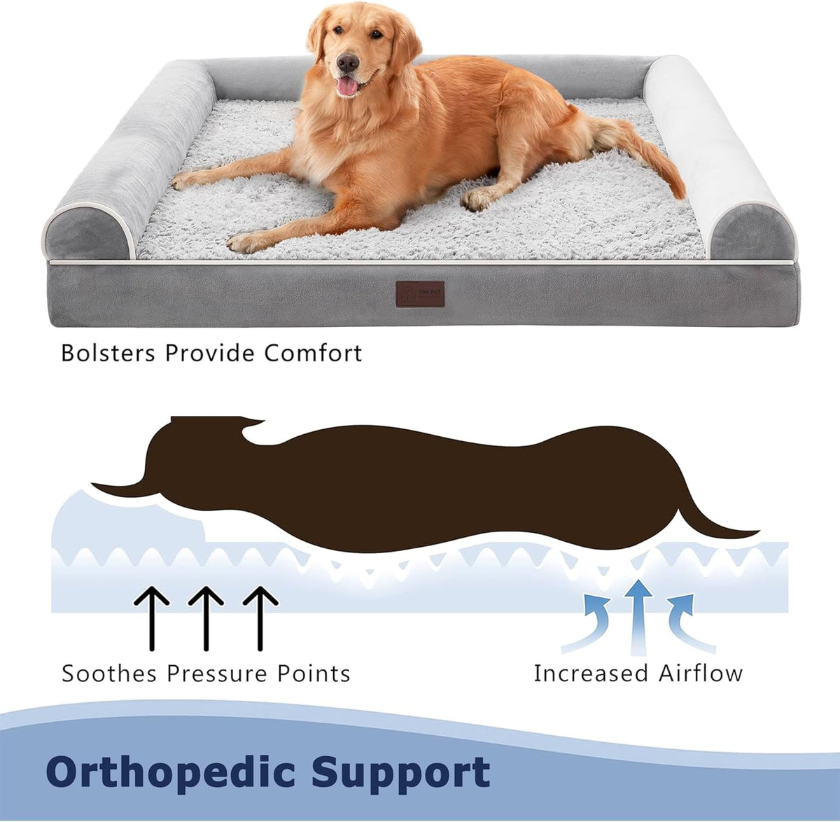 Dog Beds Large Washable, Orthopedic Extra Large Medium Dog Bed